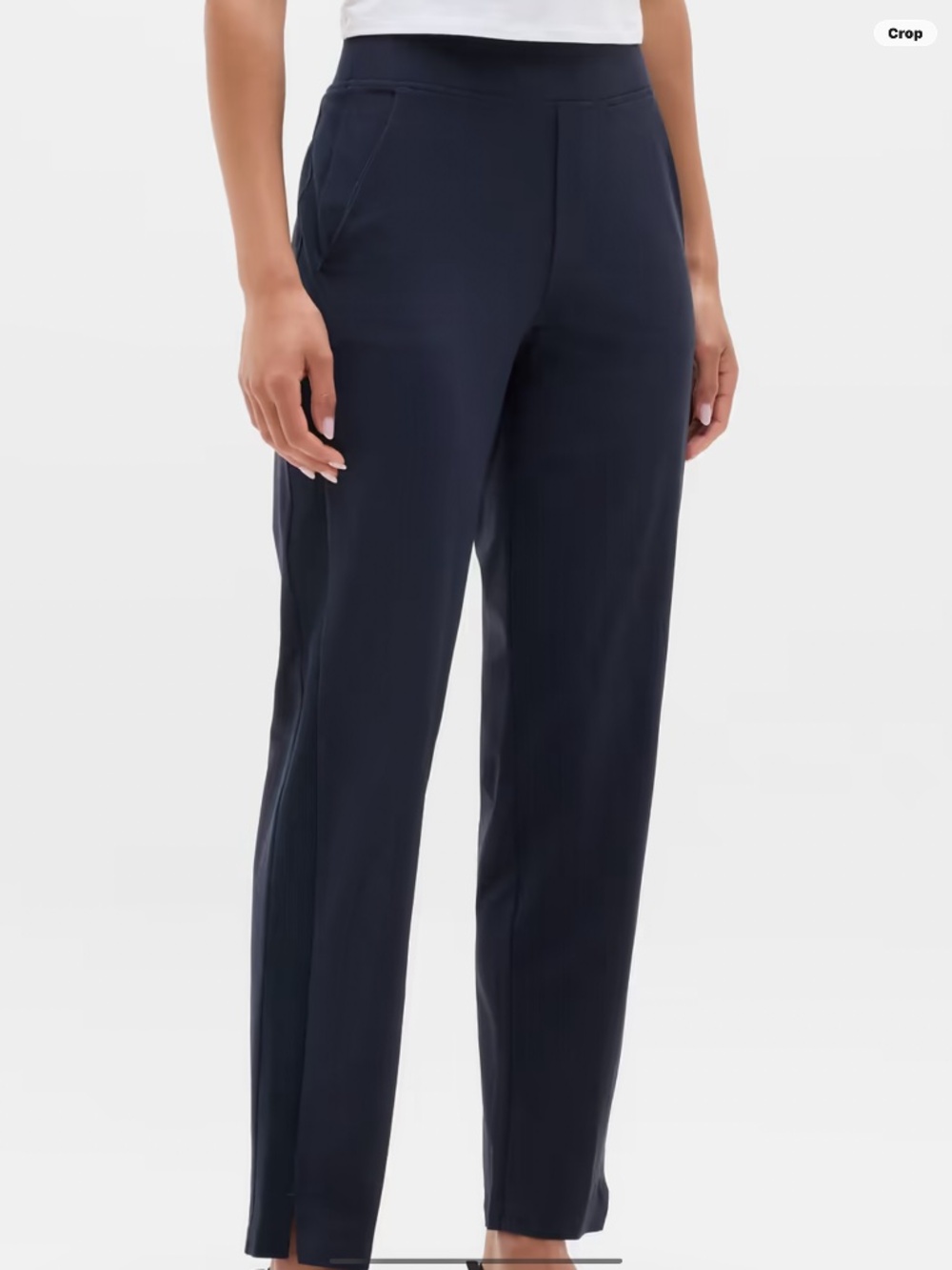 ATHLETA BROOKLYN PANT - NAVY - SIZE 12 PETITE - PERFECT CONDITION